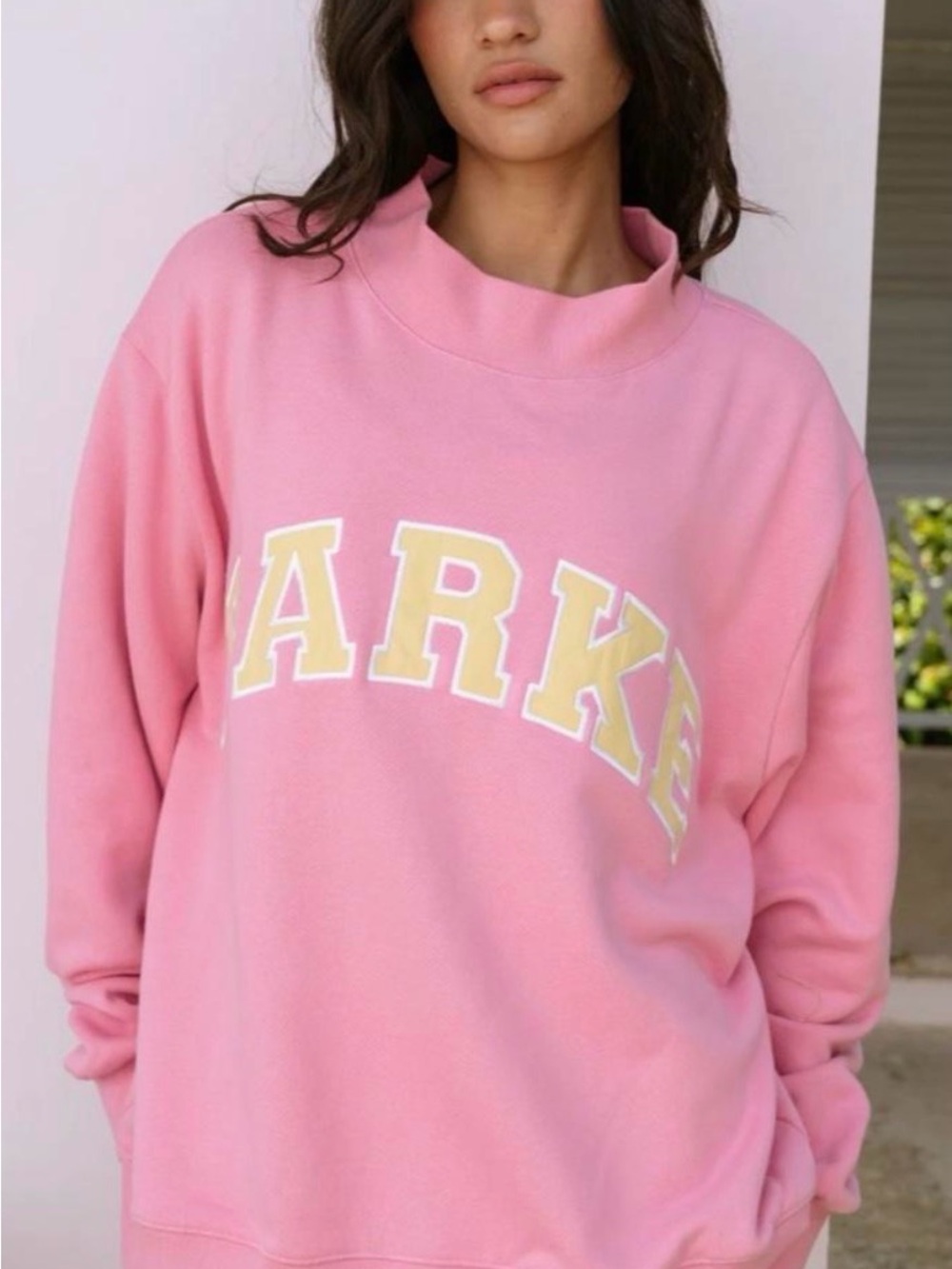 Parke summerland pink and yellow mockneck l/xl SOLD OUT
